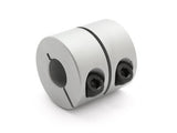 Rigid shaft coupling, one-piece aluminum clamp hub design JR20C D20L20 6.35 / 8.00mm